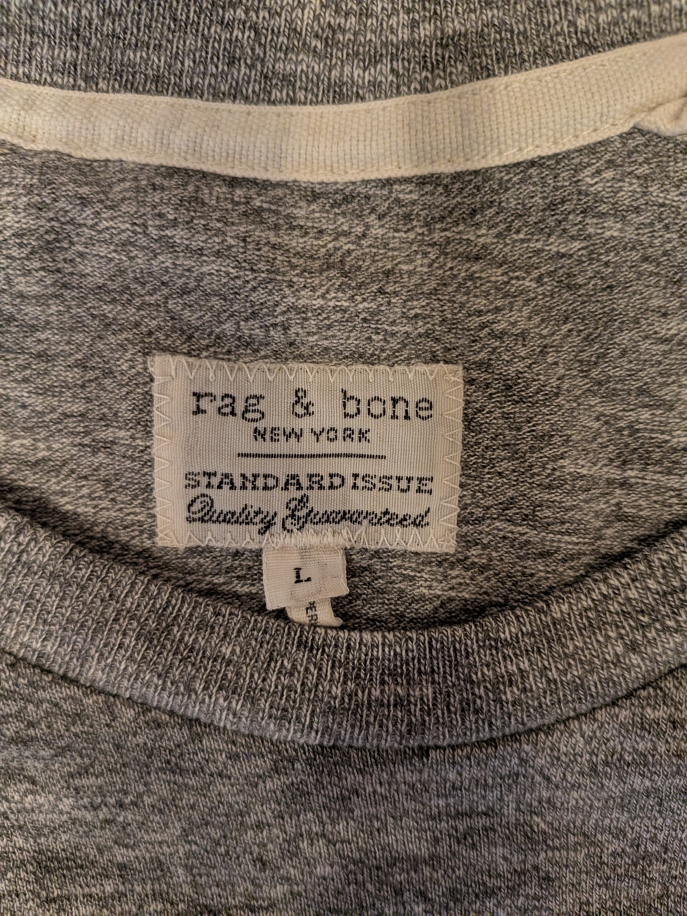rag & bone Men's Heather Grey Crewneck Sweater
